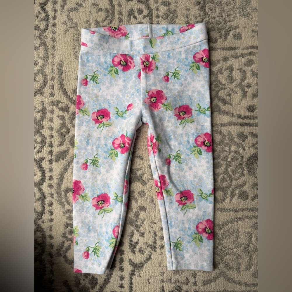 Janie and Jack Hibiscus Cotton Legging 18/24